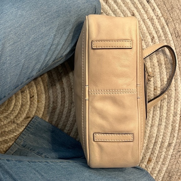 Vintage Loewe Nappa Leather Cream / Light Pink Mini Anagram Boston bag. - Picture 2 of 13